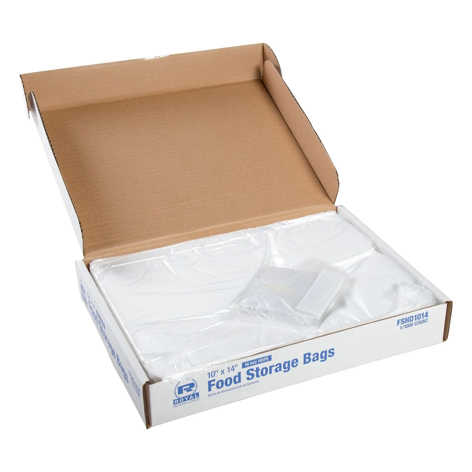 10" x 14" High Density Food Storage Bags, Case of 1,000