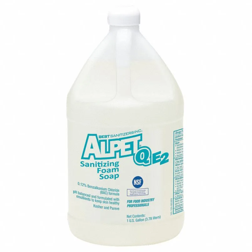 Alpet Q E2 Sanitizing Foam Soap, 1 Gallon (4/ea)