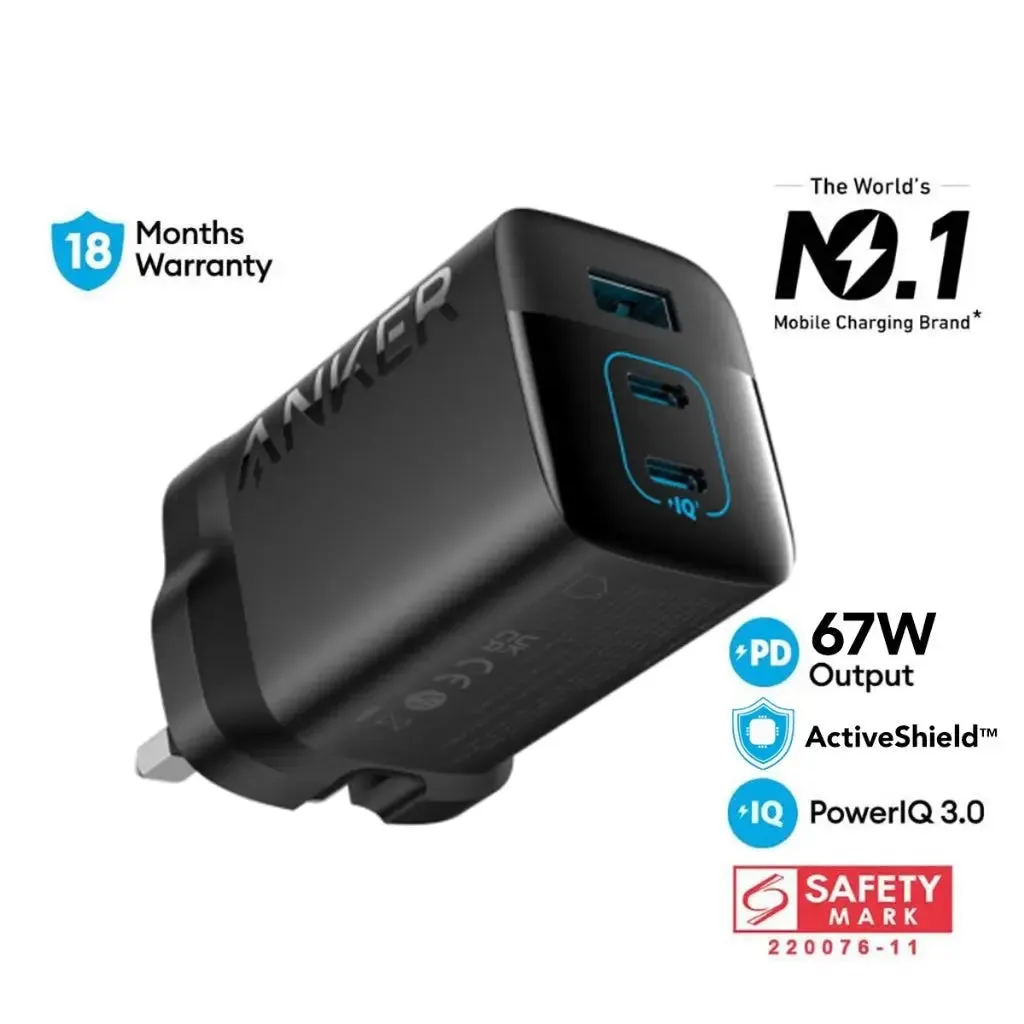 Anker Charger 336 Powerport 67W USB C Gan Charger A2674