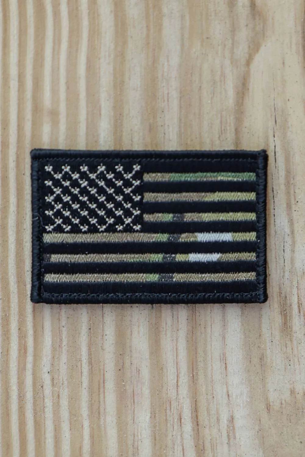 Black Camo American Flag Patch