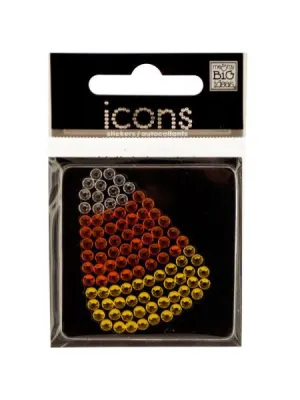 Bling Rhinestone Candy Corn Icons Sticker (Available in a pack of 24)