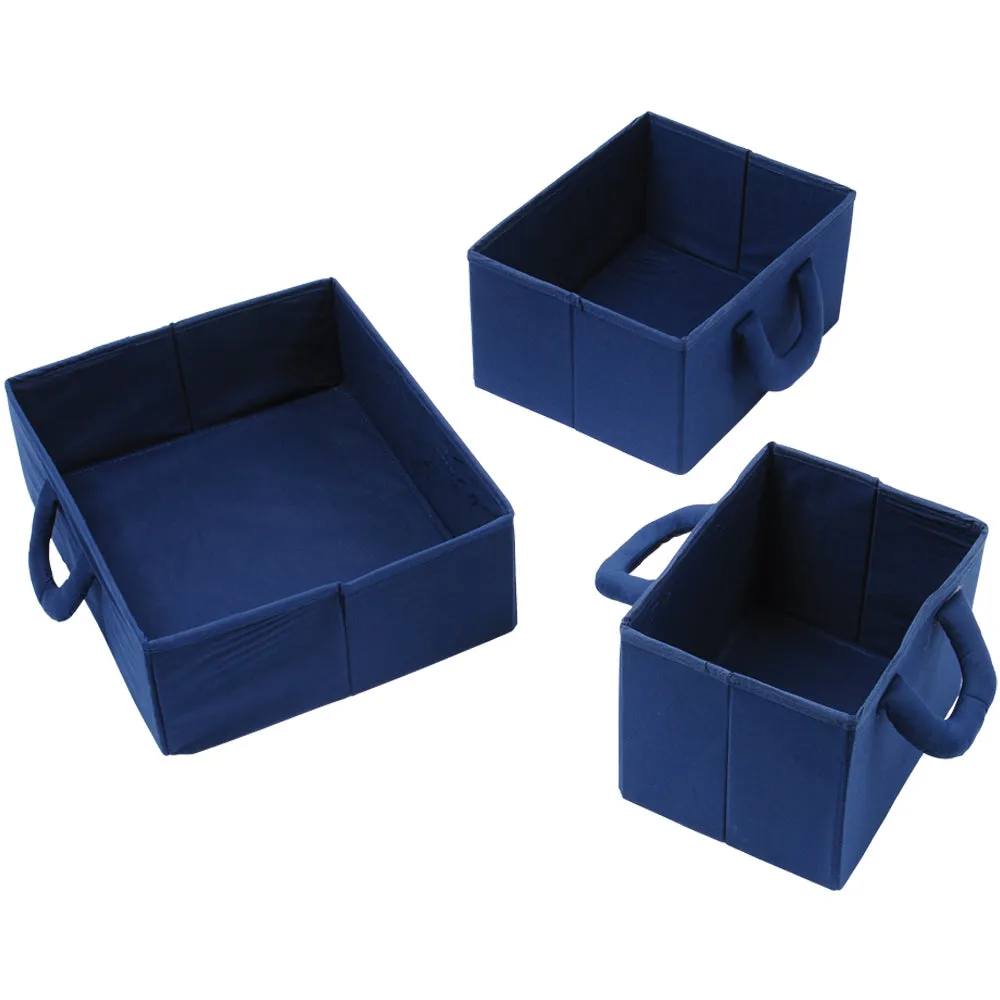 Blue Storage Bins - Set of 3