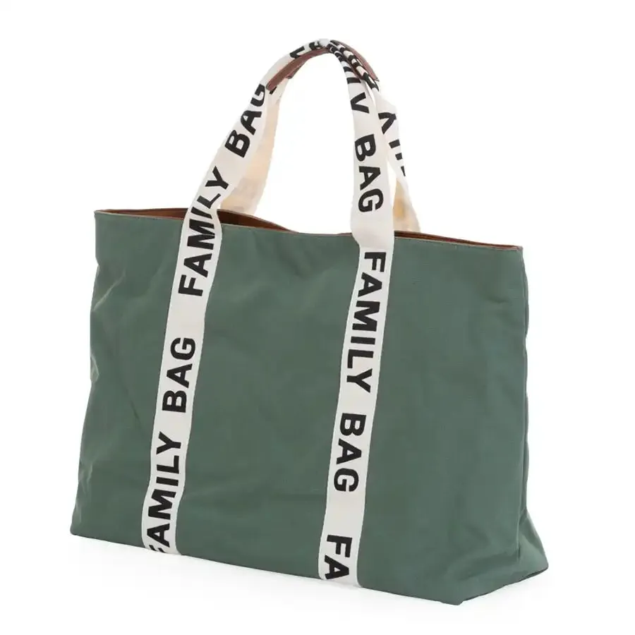 Childhome Family Bag Signature Canvas (Green)