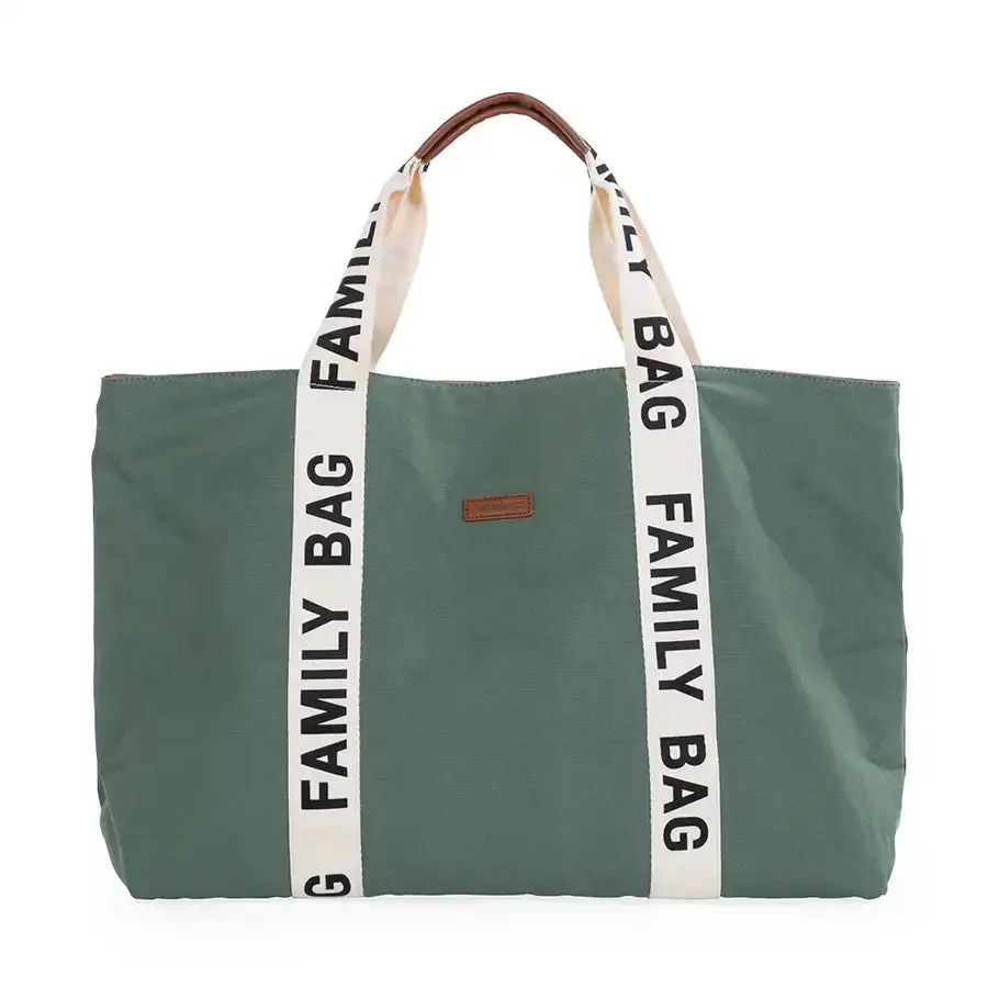 Childhome Family Bag Signature Canvas (Green)