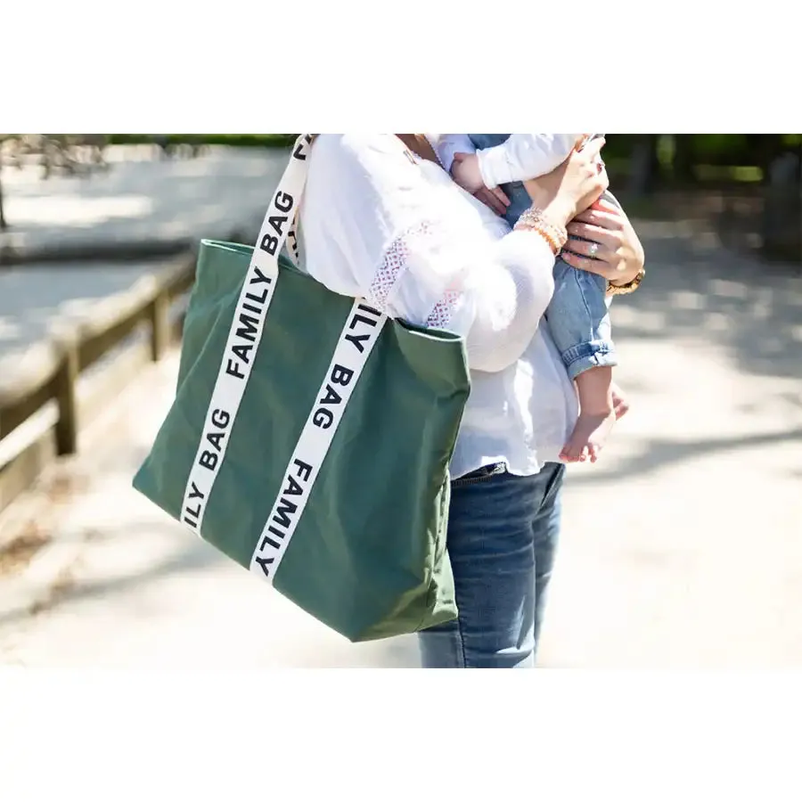 Childhome Family Bag Signature Canvas (Green)