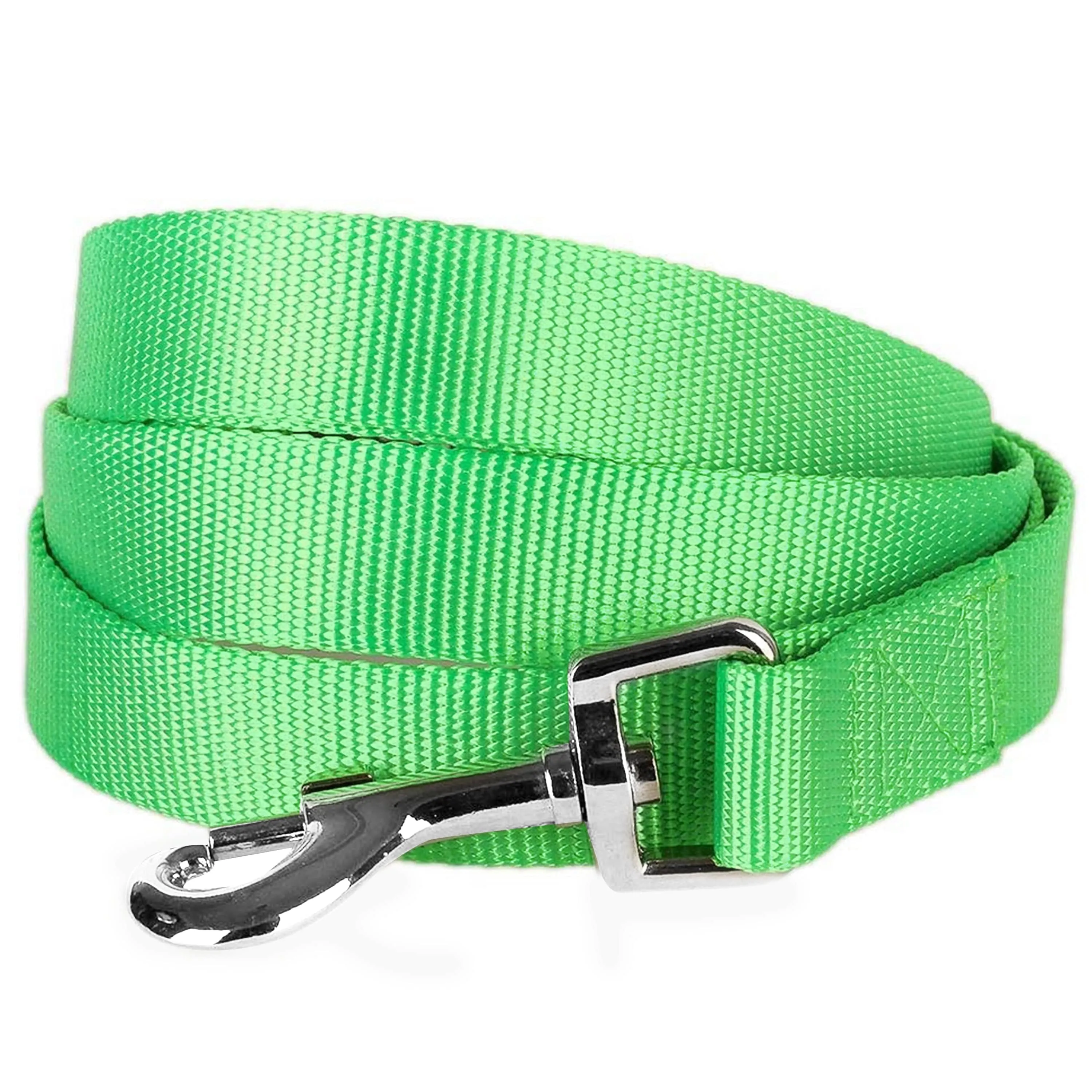 Classic Solid Color Dog Leash, Green/Yellow