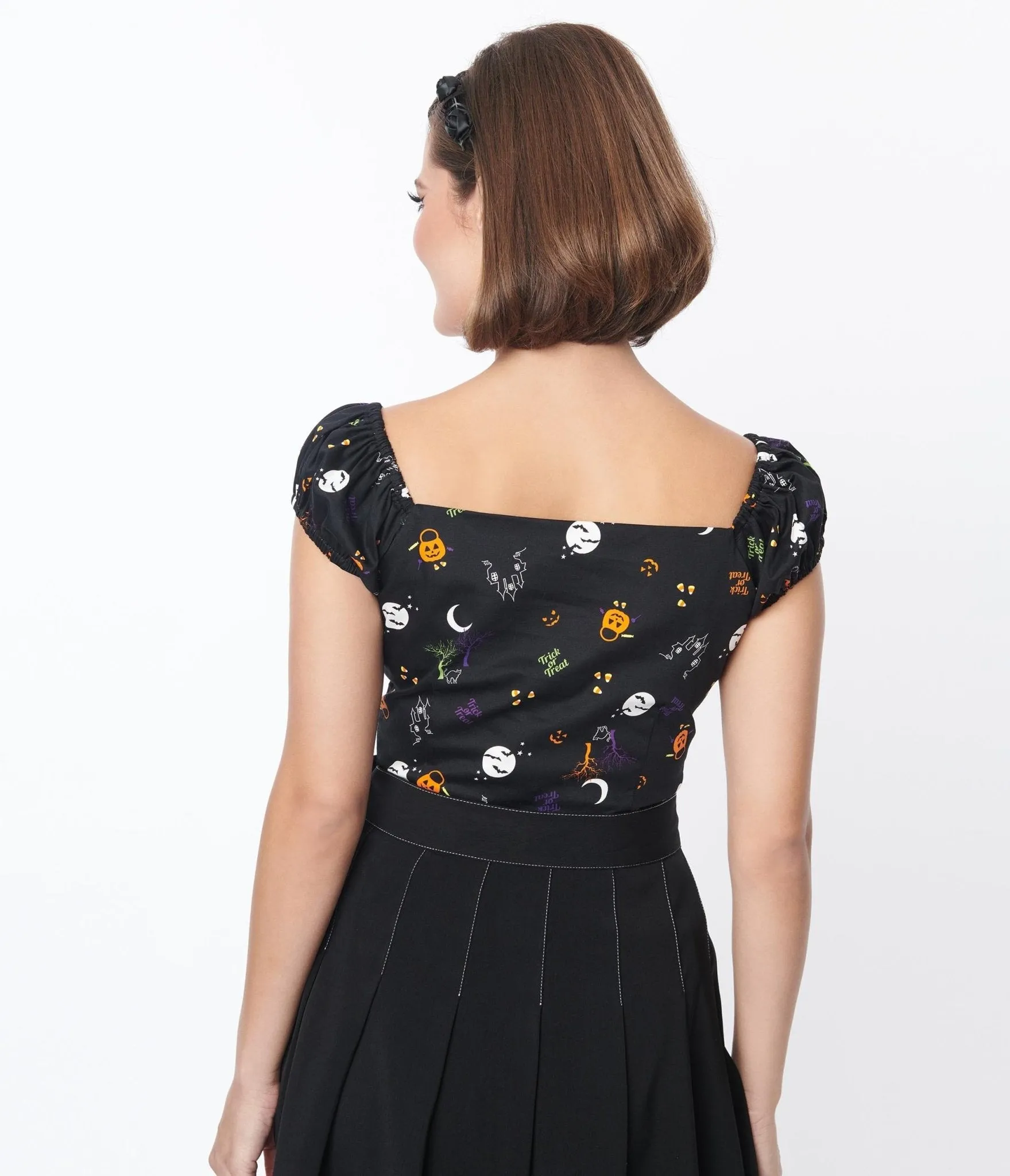 Collectif Black All Hallows Eve Dolores Top