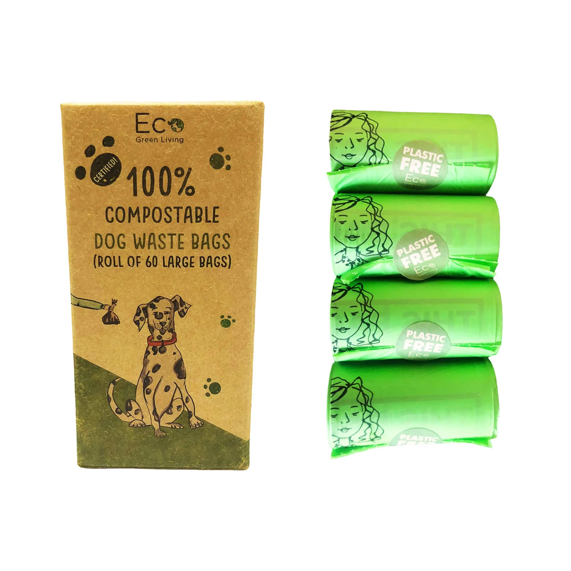 Compostable Dog Waste Bags | 1 Pack - 60 Large Bags