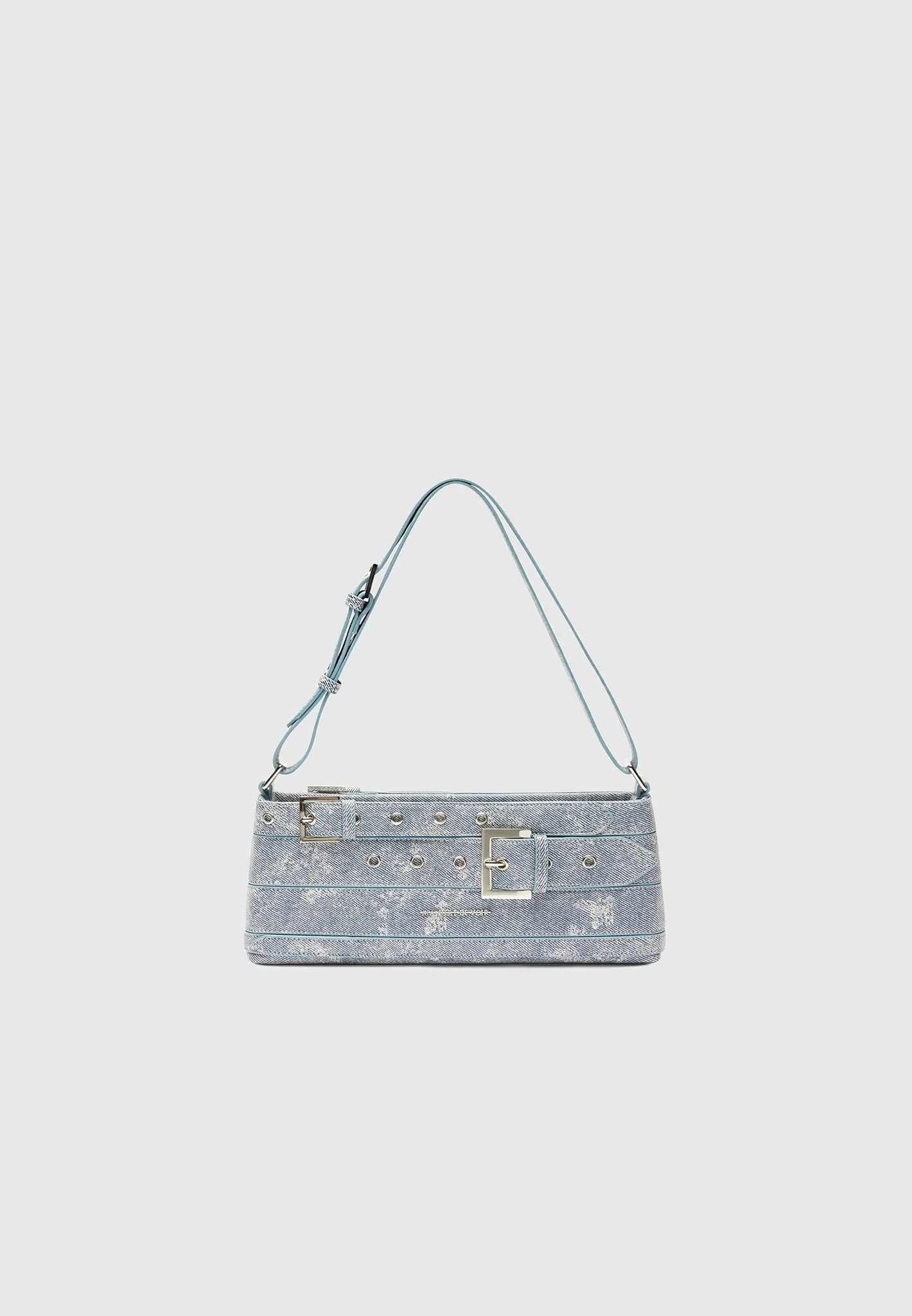 Denim Effect Eiffel Belt Bag - Blue