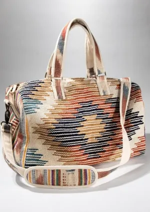 Desert Rose Aztec Weekender Travel Tote Bag