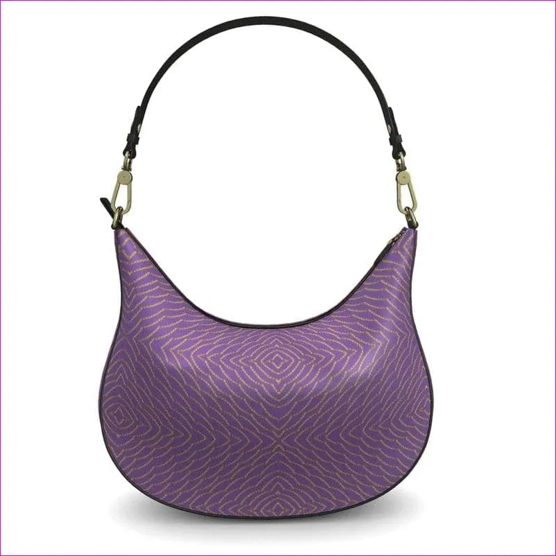 Diamond Chained Luxury Leather Curve Hobo Bag