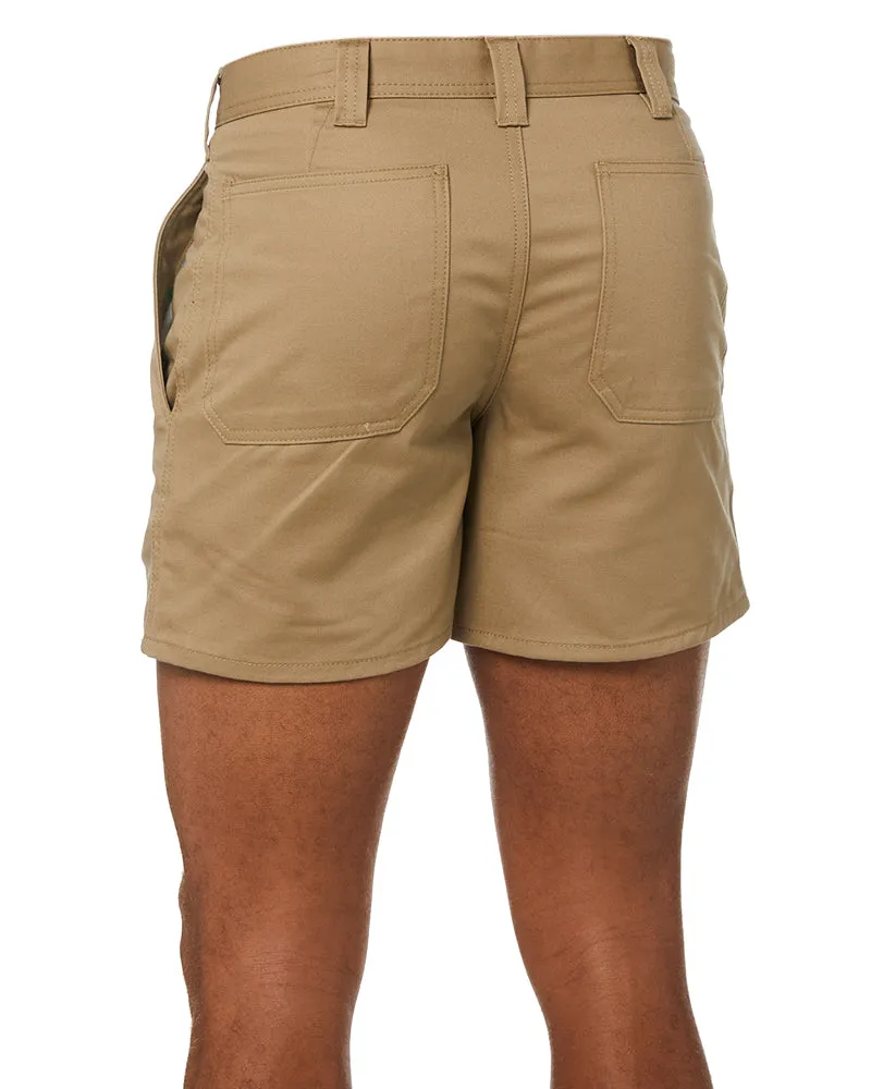 Drill Short With Belt Loop - Khaki