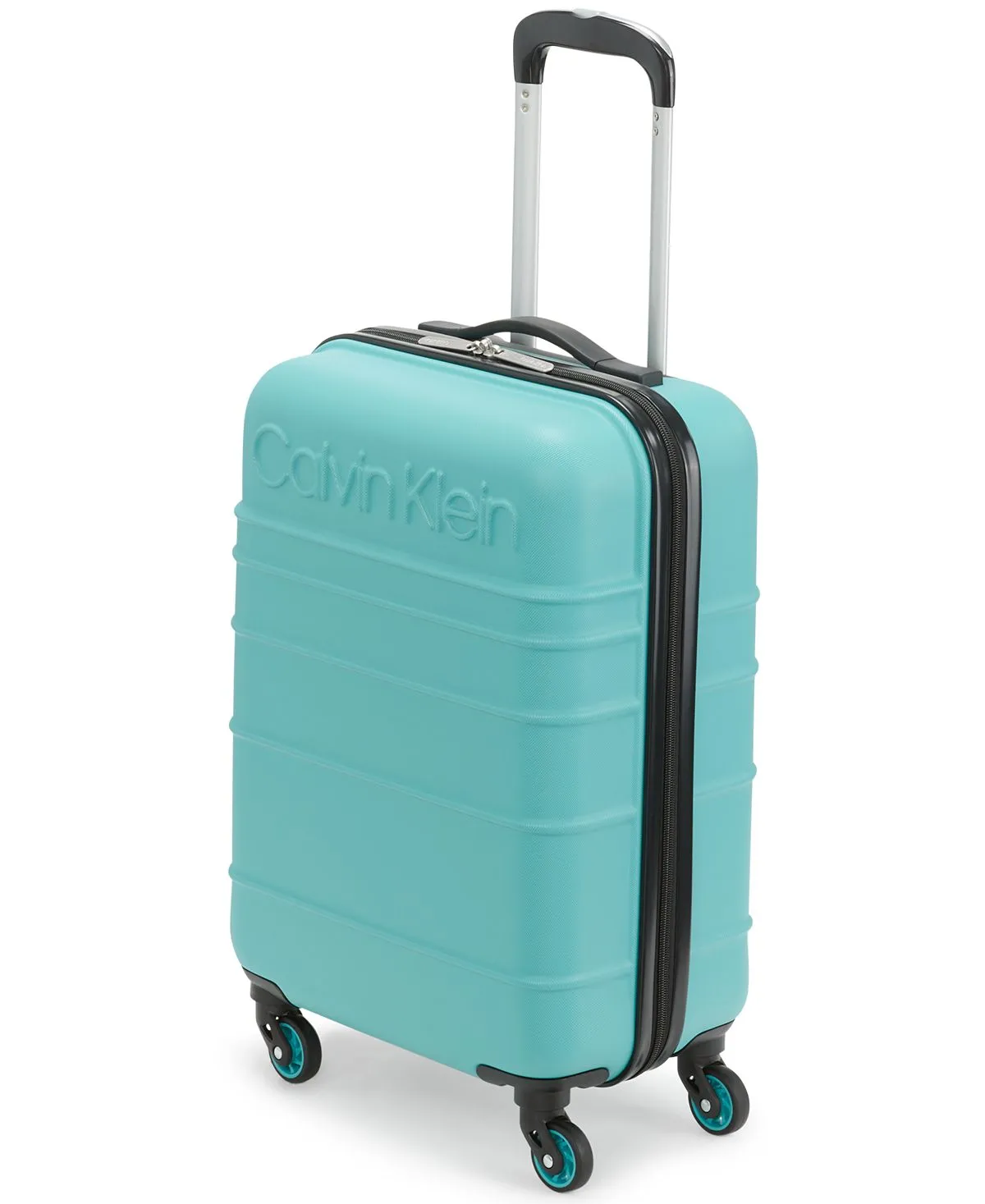 fillmore 3 piece Calvin Klein hard side suitcase set, turquoise