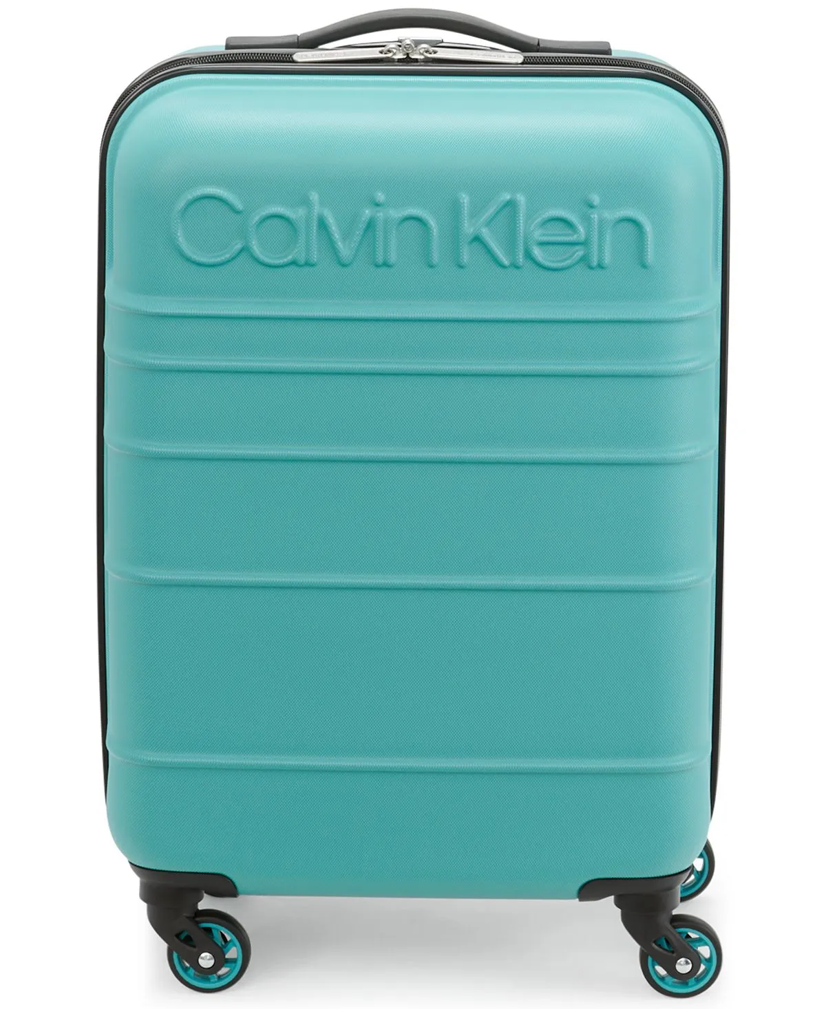 fillmore 3 piece Calvin Klein hard side suitcase set, turquoise