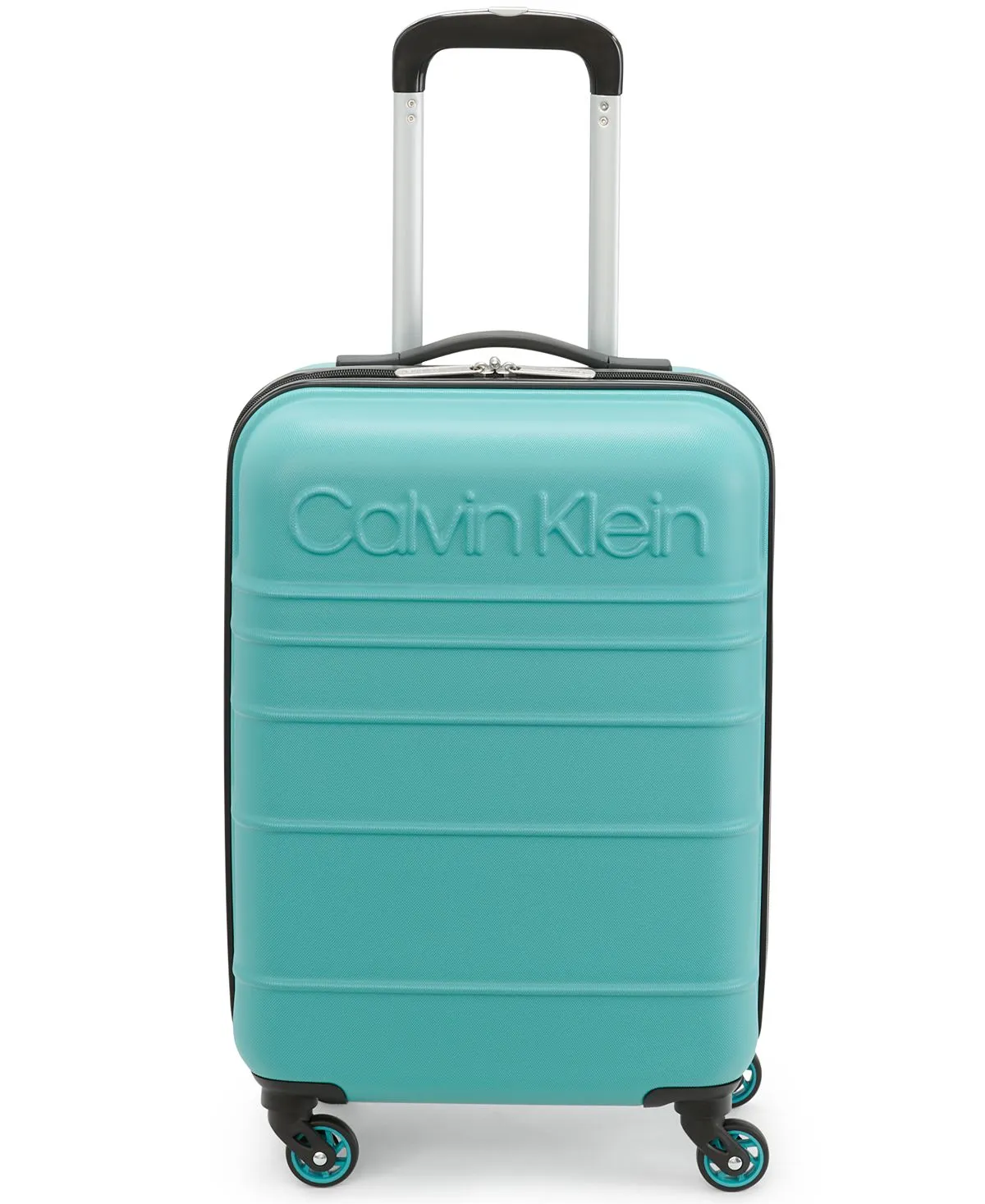 fillmore 3 piece Calvin Klein hard side suitcase set, turquoise