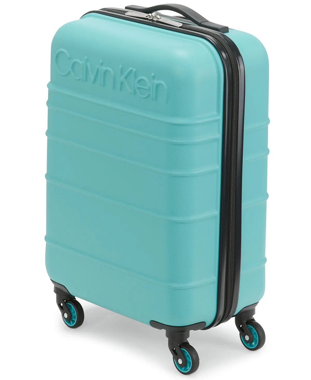 fillmore 3 piece Calvin Klein hard side suitcase set, turquoise