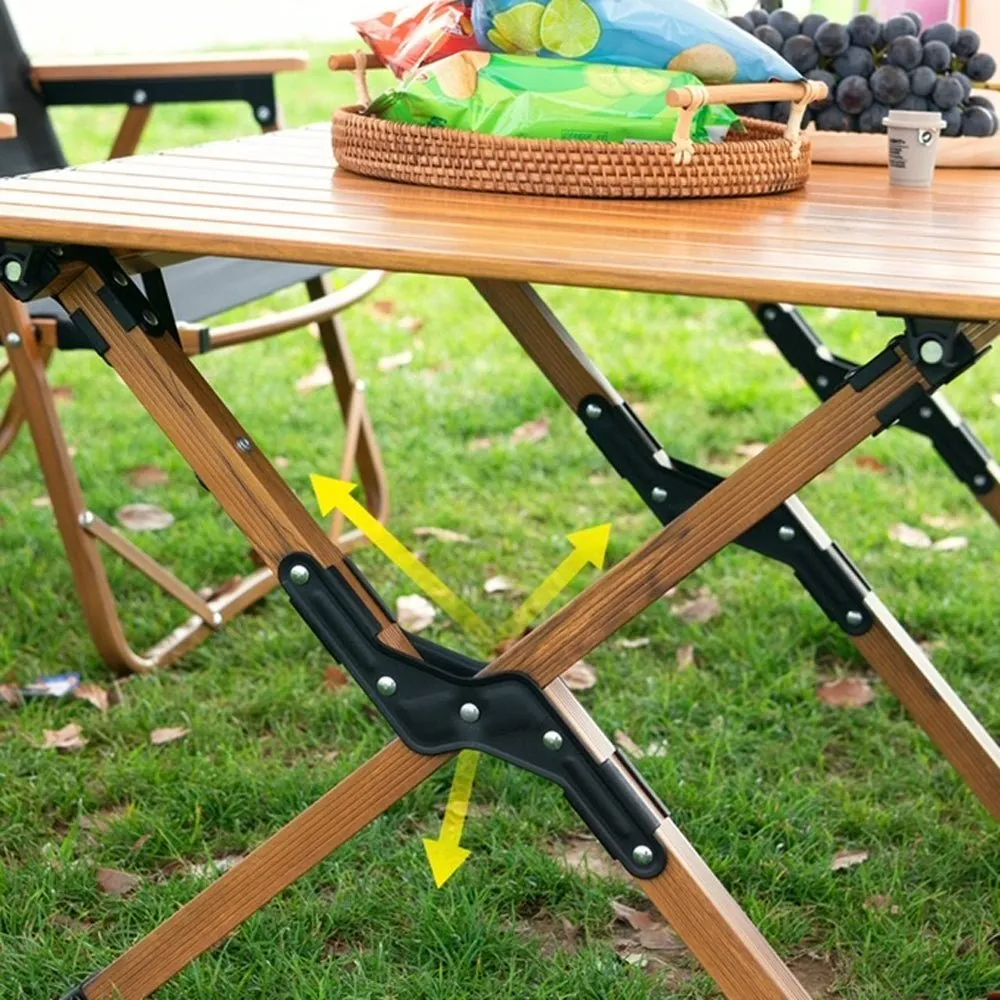 Garden Outdoor Furniture Camping Table and Chair Egg Roll Picnic Desk Folding Beach Set