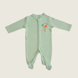 Ice cream Organic Baby Sleepsuit with Close Toe