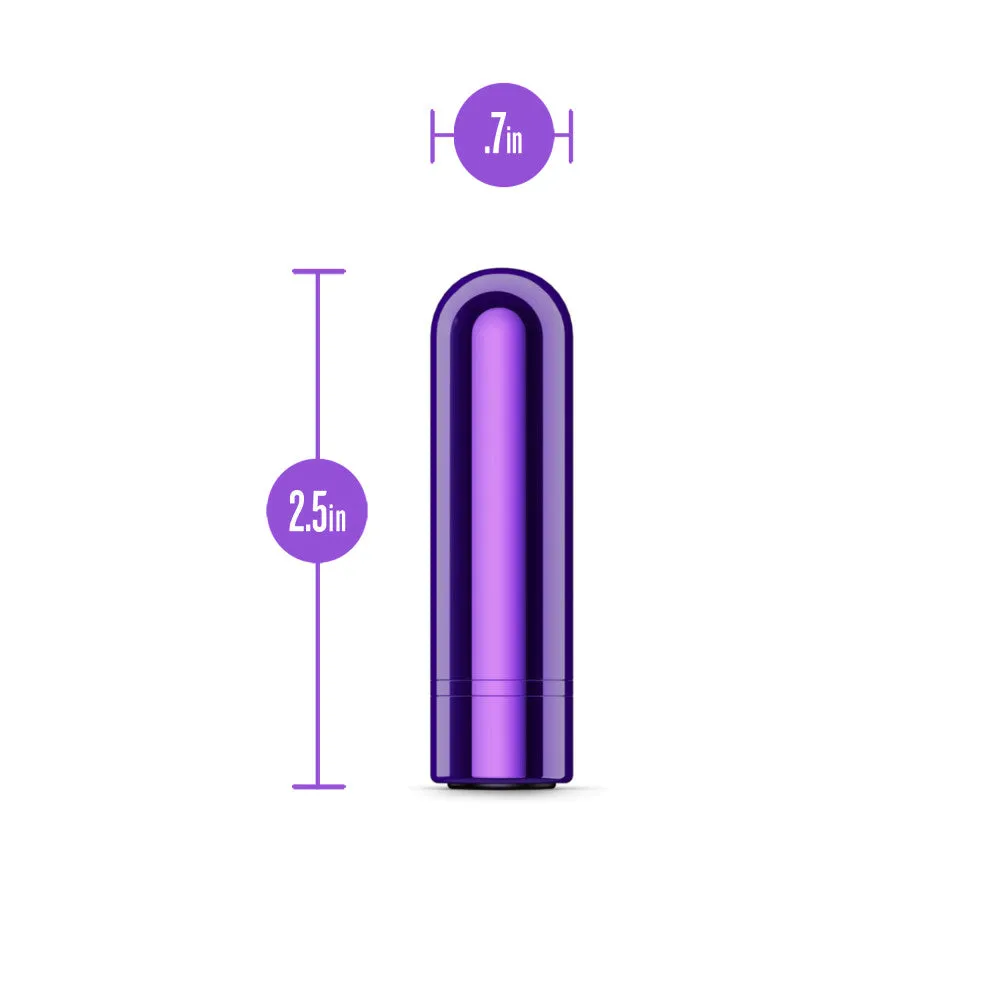 Kool Vibes By Blush® | Discreet & Travel-Friendly Mini Bullet Vibrator - 10 Vibration Modes Clitoral Stimulator - Grape