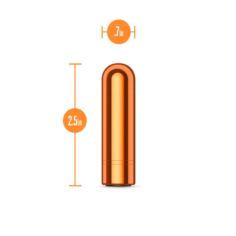 Kool Vibes By Blush® | Discreet & Travel-Friendly Mini Bullet Vibrator - 10 Vibration Modes Clitoral Stimulator - Tangerine