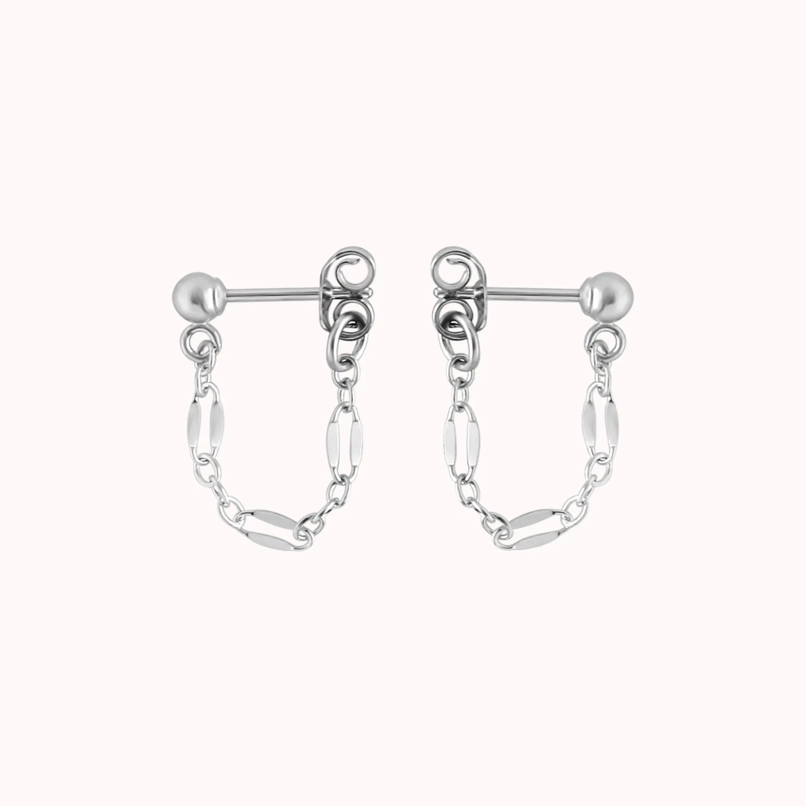 Lace Chain Loop Earrings