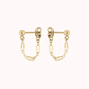 Lace Chain Loop Earrings