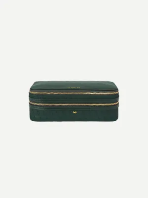 Logo Make Up Pouch in Dark Holly