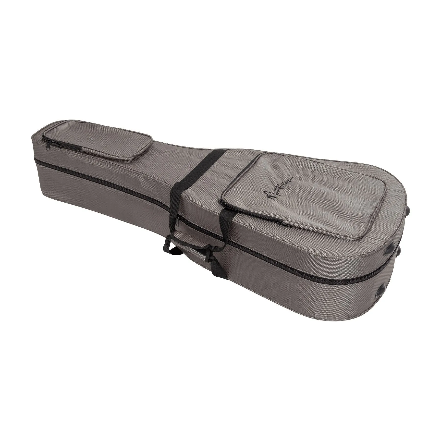 Martinez Deluxe Shaped Acoustic Guitar Polyfoam Case (Silver)