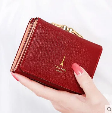 New arrival wallets Fashion women wallets multi-function High quality small wallet purse short design three fold freeshipping