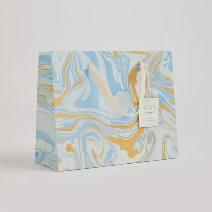 Paper Mirchi Hand Marbled Medium Gift Bag Pastel