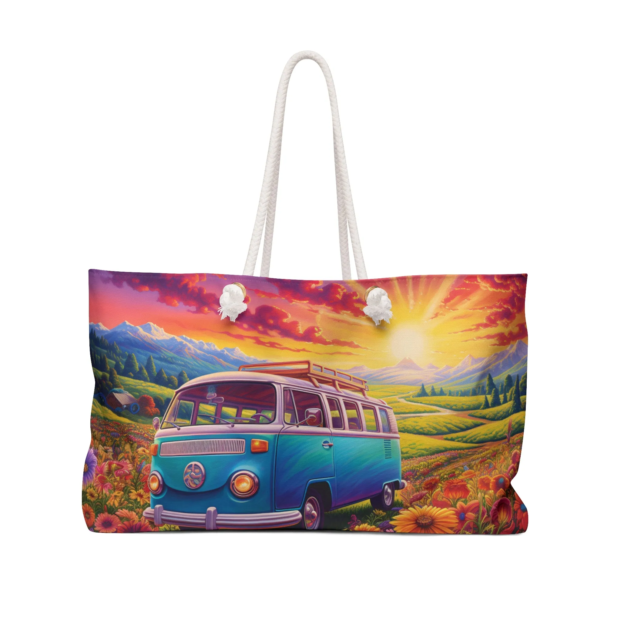 Personalised/Non-Personalised Weekender Bag, Combi Van, Large Weekender Bag, Beach Bag, Book Bag