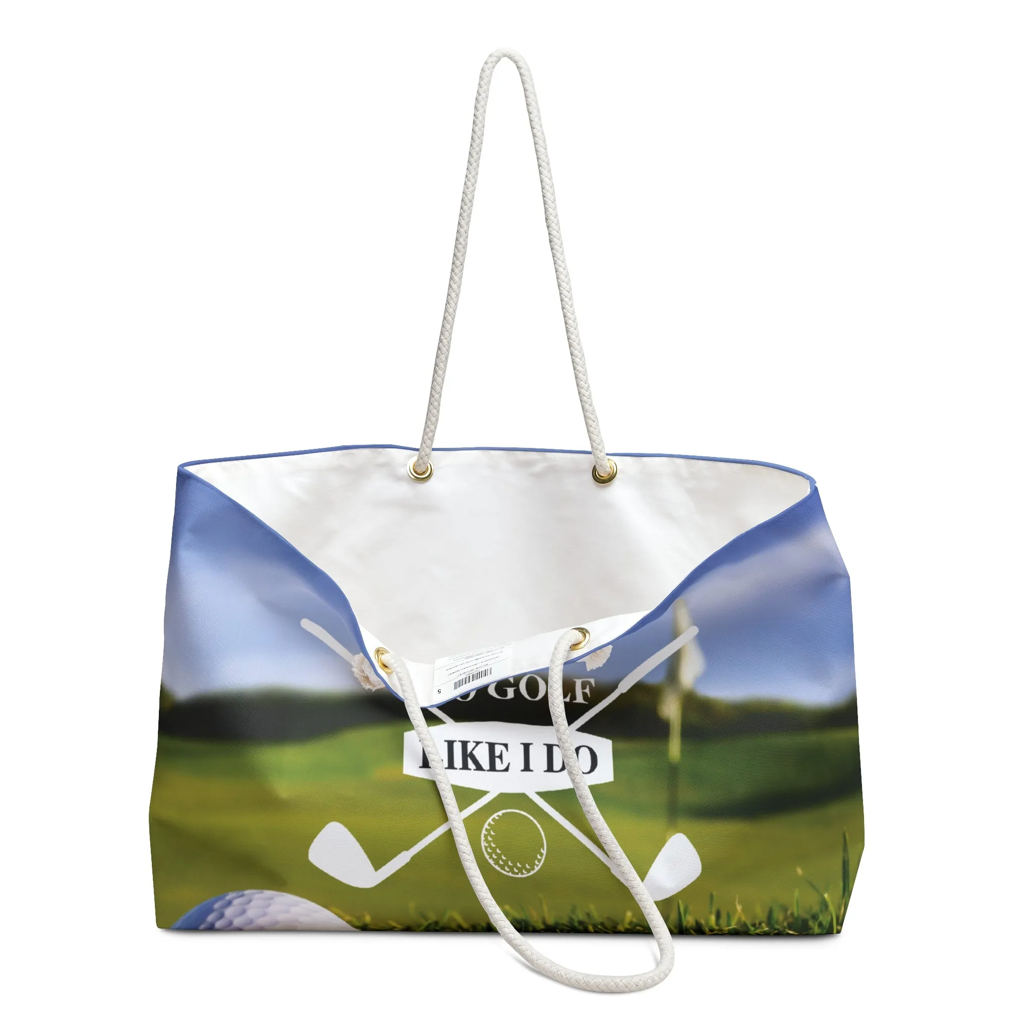 Personalised/Non-Personalised Weekender Bag, It takes a lot of Balls to Golf like I do, Weekender Bag, Beach Bag, Book Bag