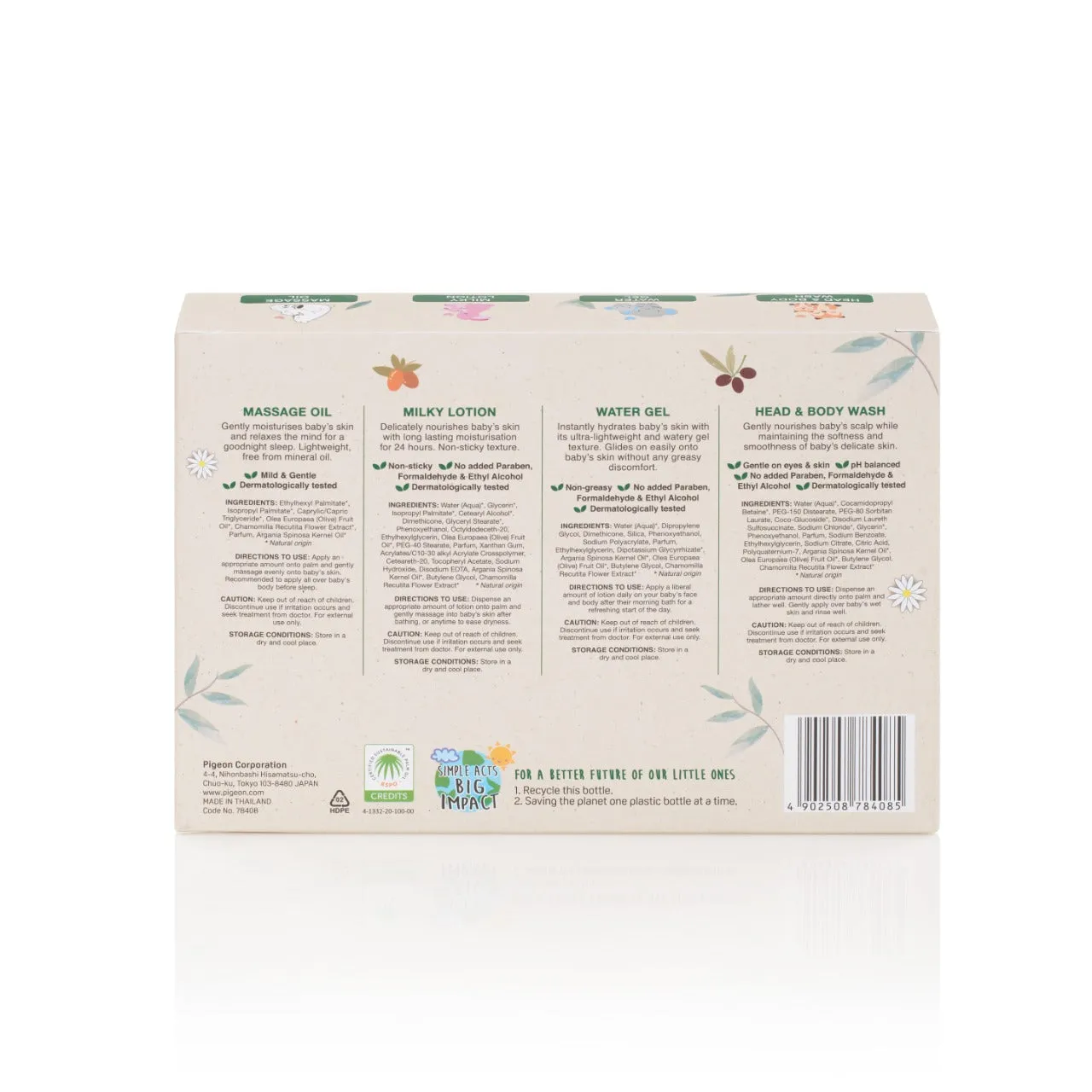 Pigeon natural Botanical Baby travel set