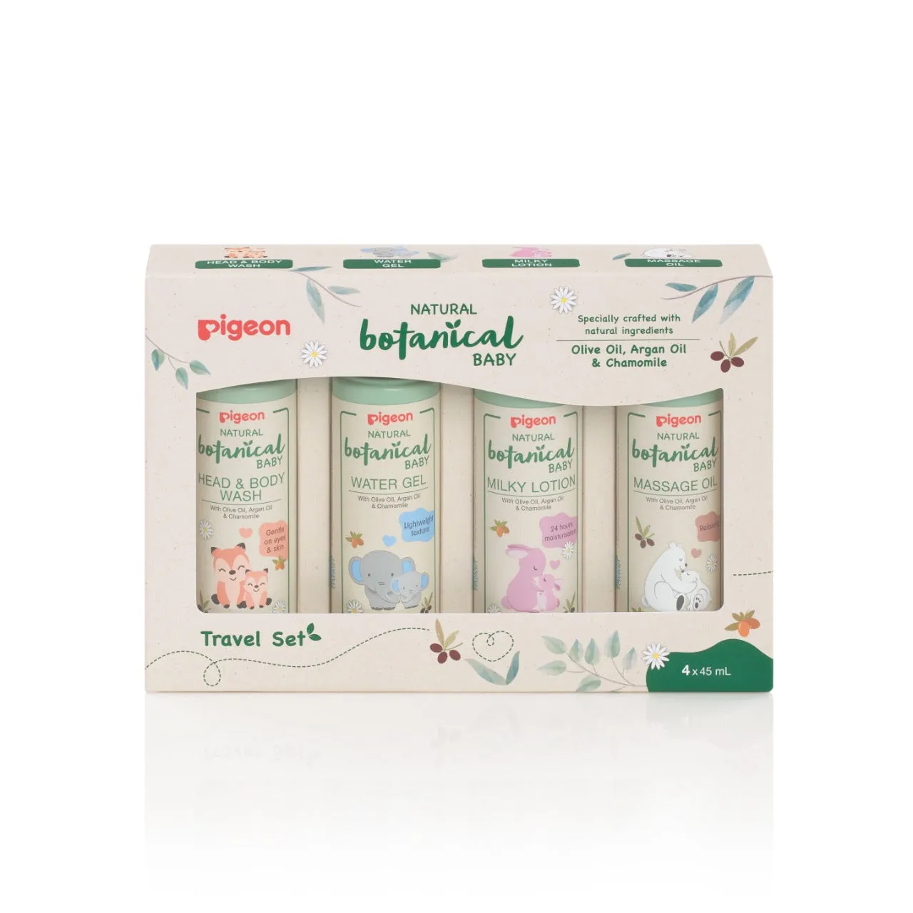 Pigeon natural Botanical Baby travel set