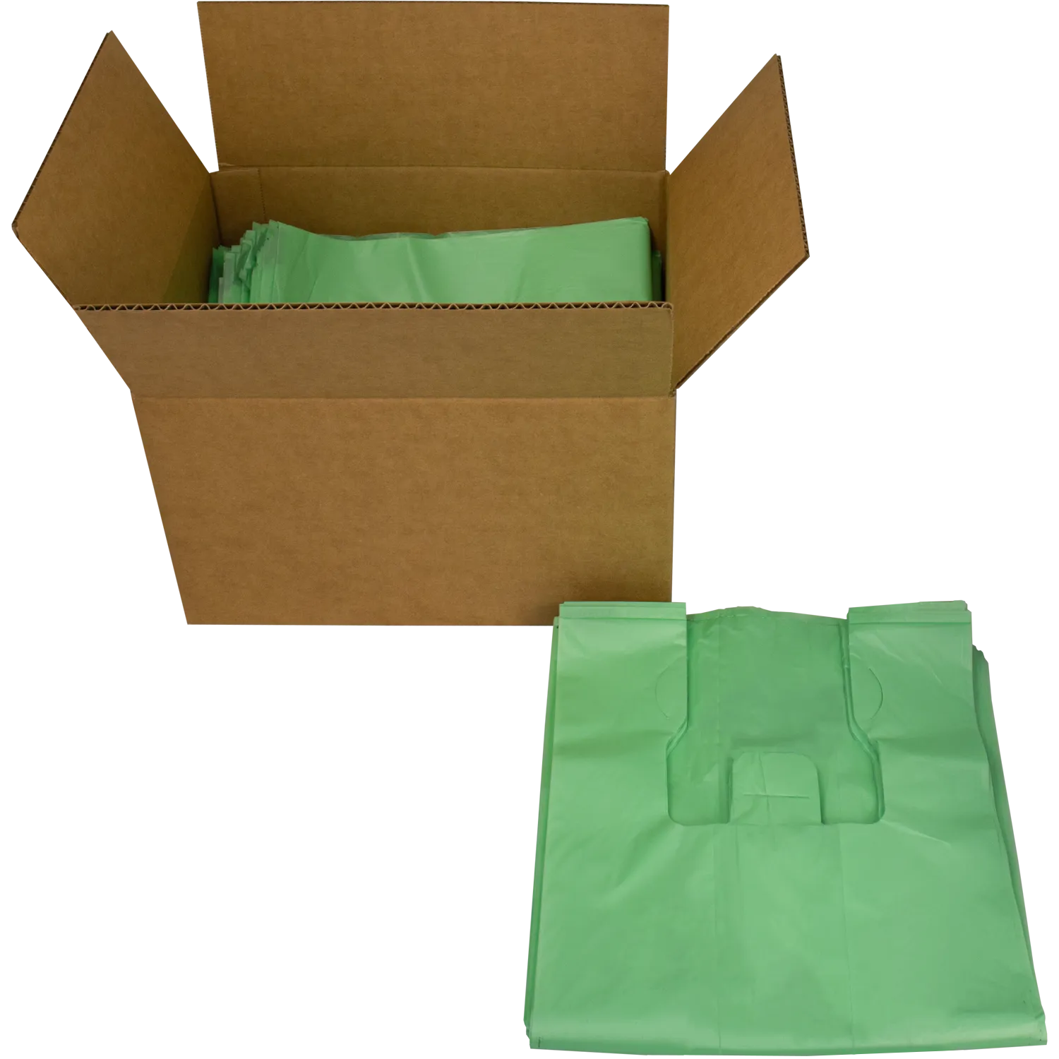 Plant-Based Large Food Safe Multi-Purpose Bags with Handles – 500 Bags