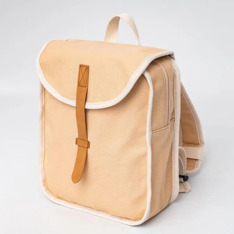 Recycled cotton backpack nougat