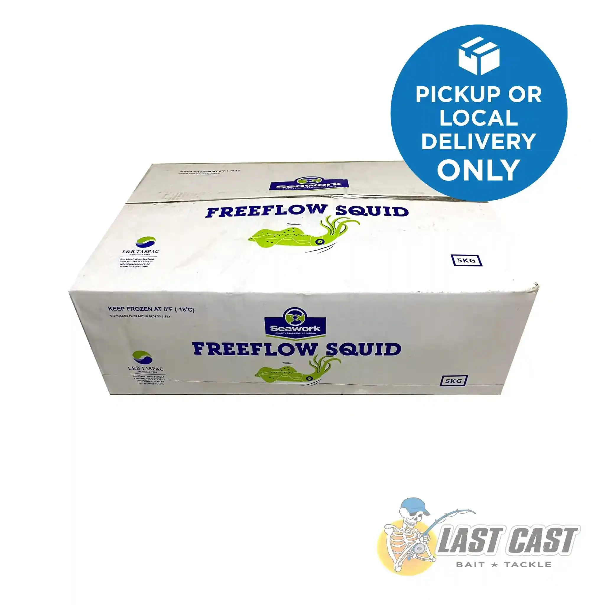 SEAWORK - FREE FLOWED SQUID BAIT BAG/BOX FROZEN