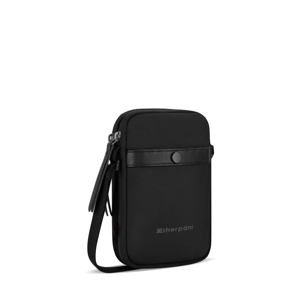 Sherpani Simplicity Anti-Theft Crossbody Wallet in Carbon Black