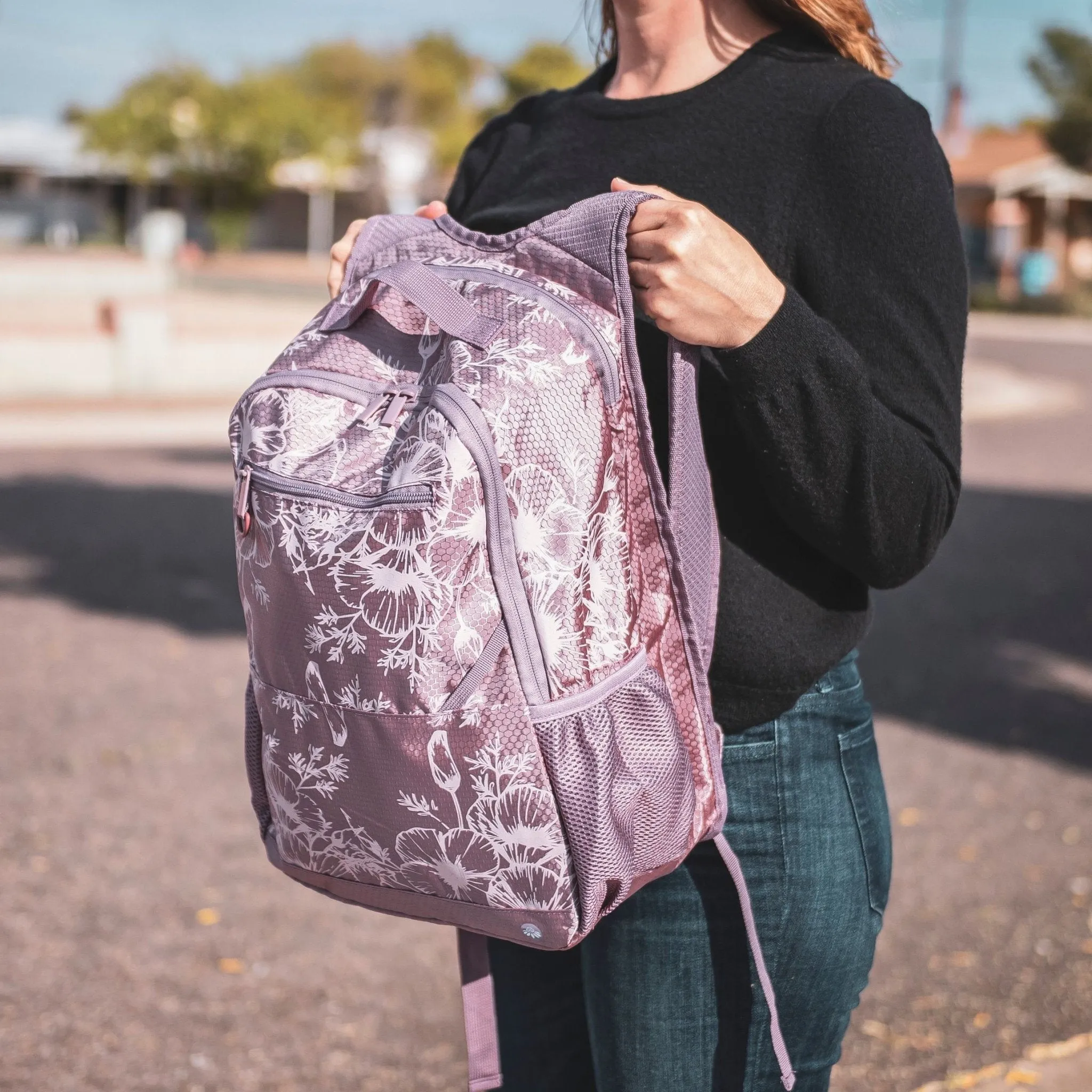 Signature Backpack - Pink Hibiscus