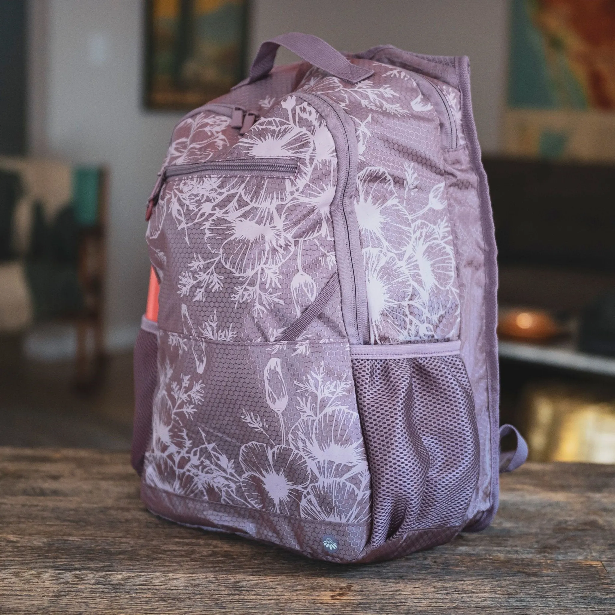 Signature Backpack - Pink Hibiscus