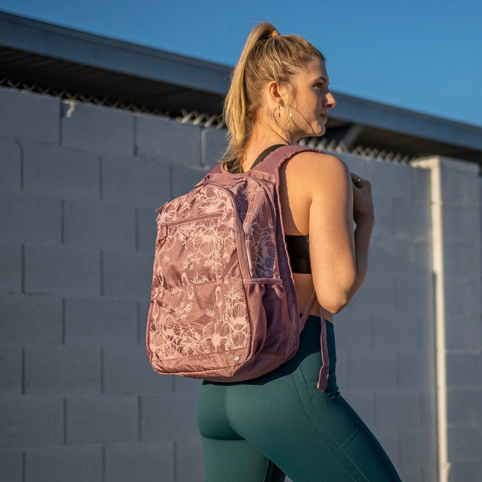 Signature Backpack - Pink Hibiscus