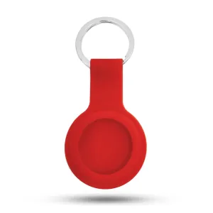 Silicone Key Ring Holder Case Cover Compatible with Apple Airtag-Red