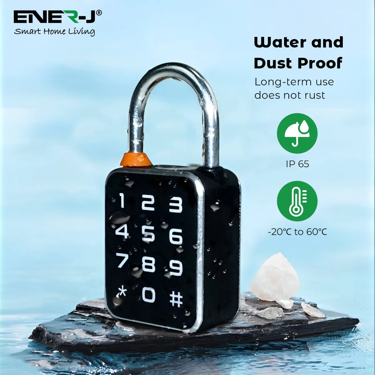 Smart Fingerprint & Numerical keypad Padlock with APP control