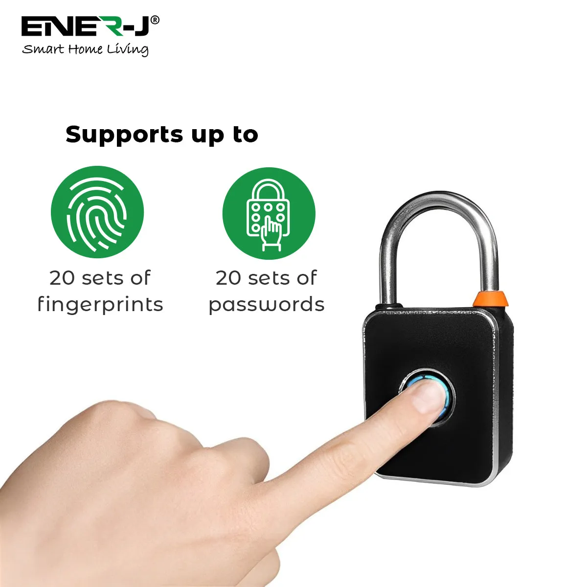 Smart Fingerprint & Numerical keypad Padlock with APP control