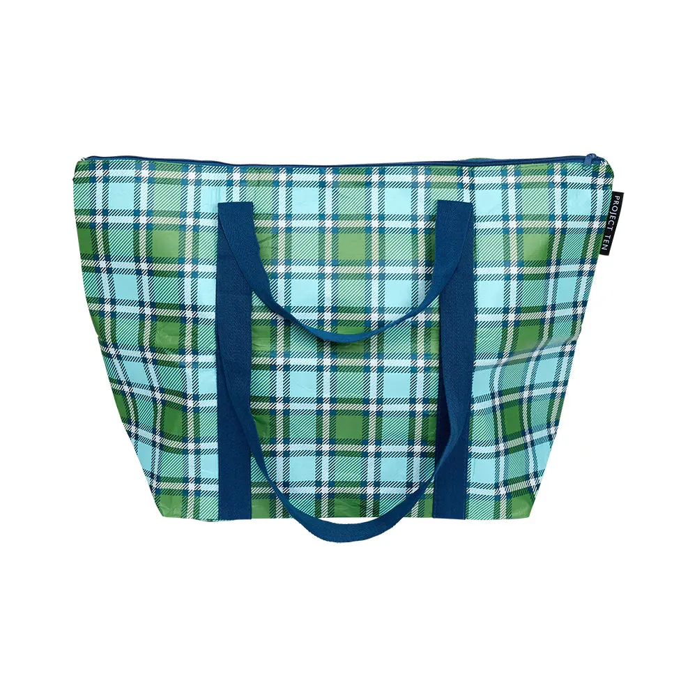 Tartan Zip Medium Tote