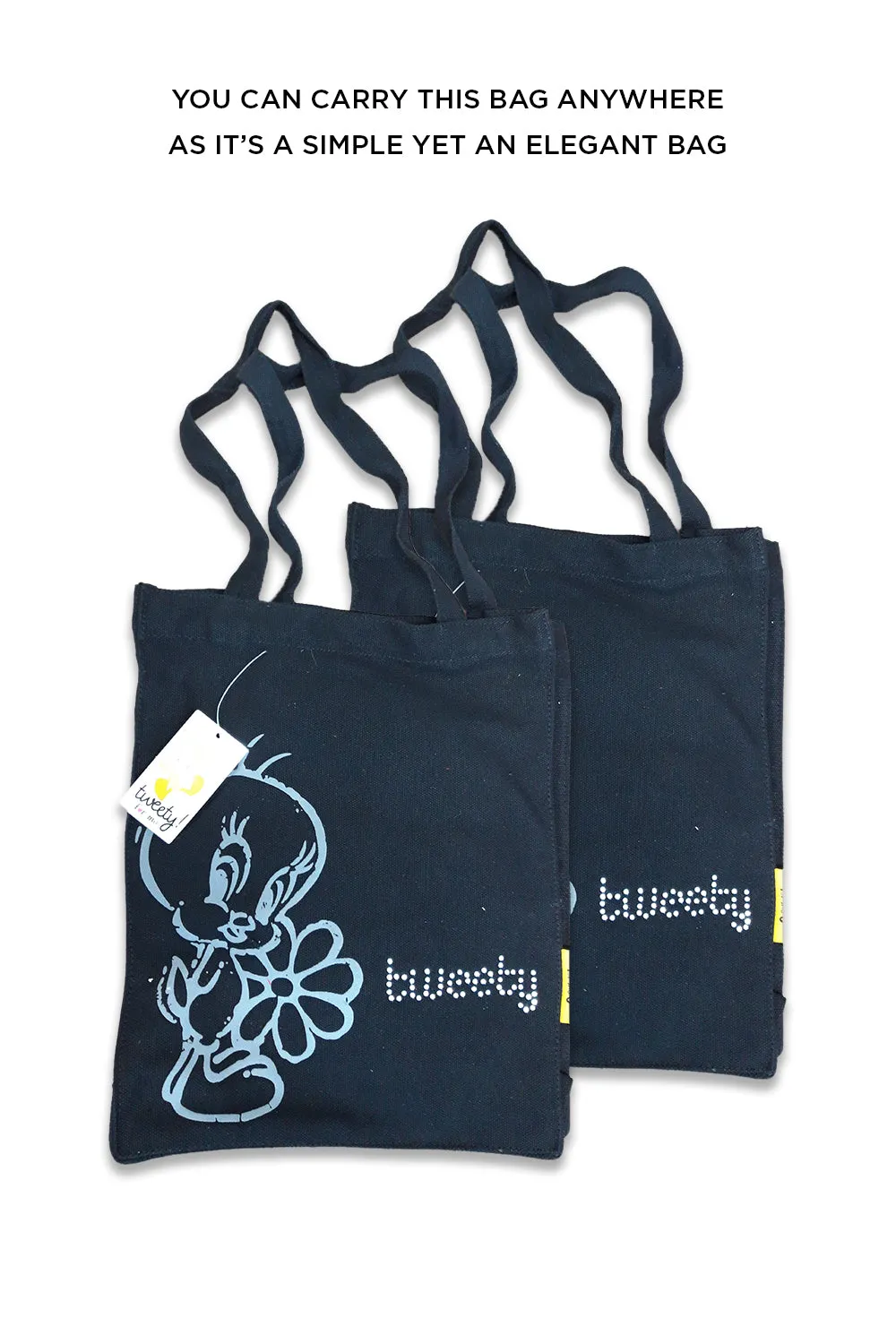 Tweety Black Tote Bag