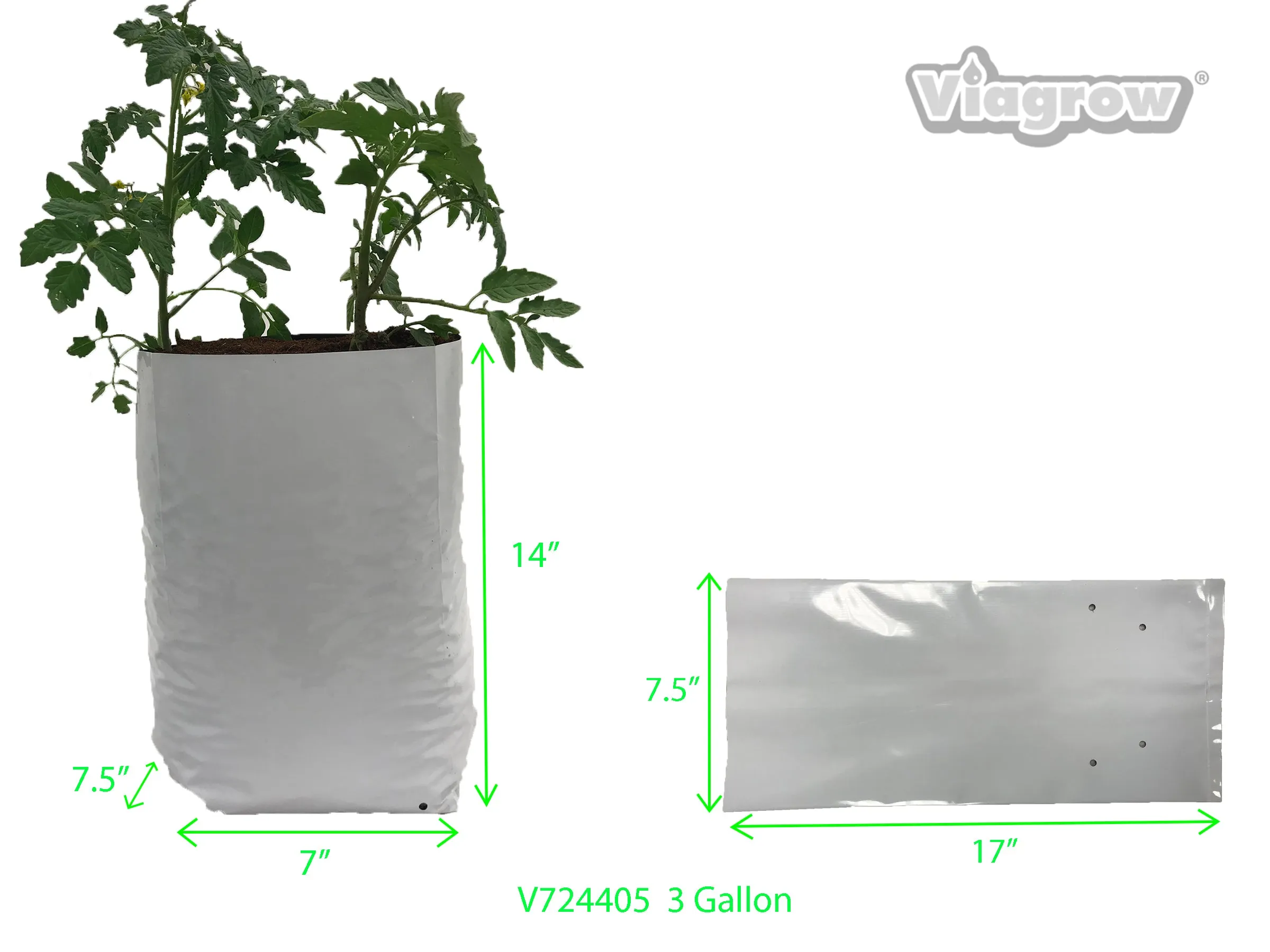 Viagrow Plastic Grow Bags (Case)