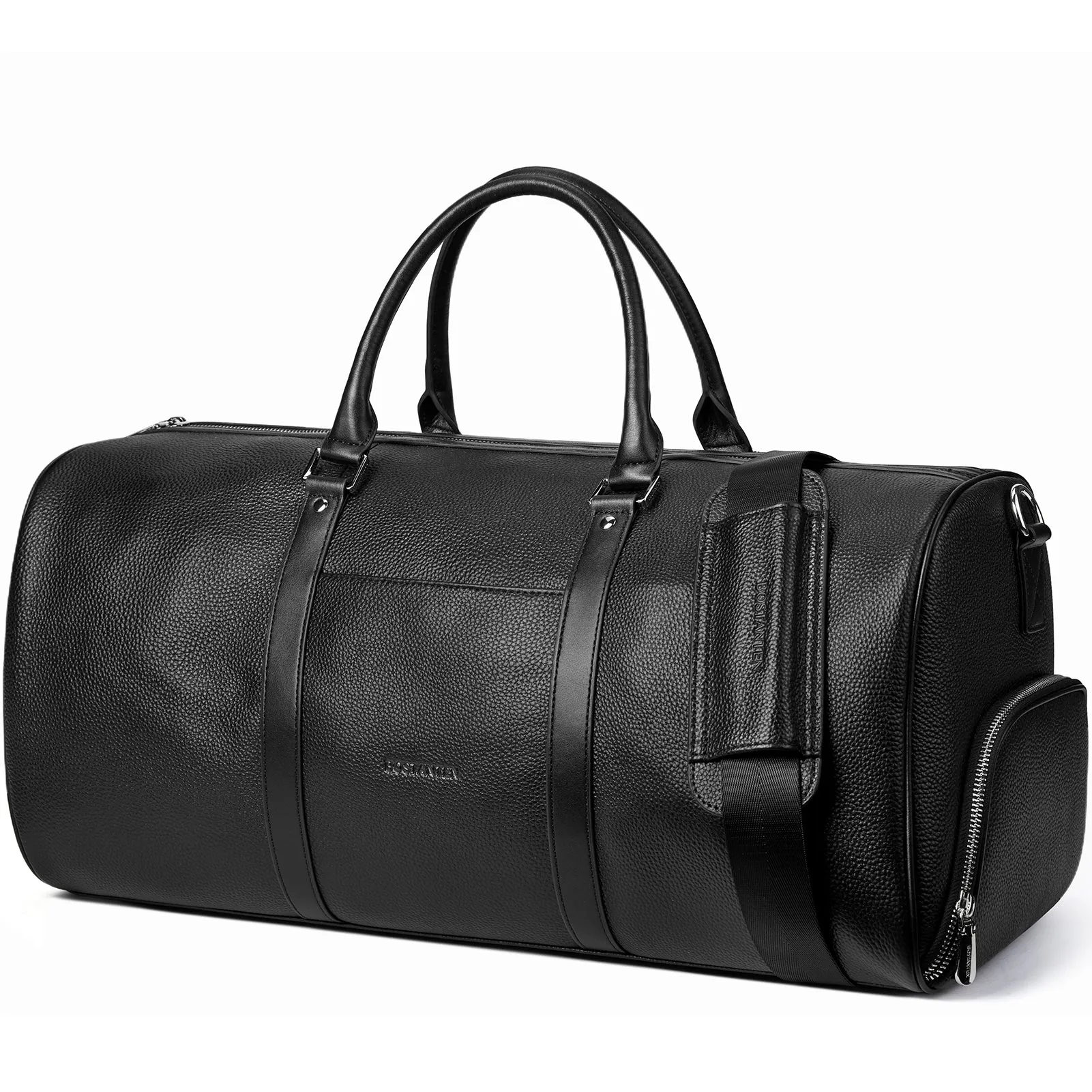 Vixen Oversized Leather Duffle Bag With Shoes Compartment