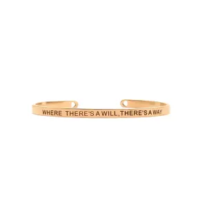 Where There's A Will, There's A Way Rose Gold Mantra Band