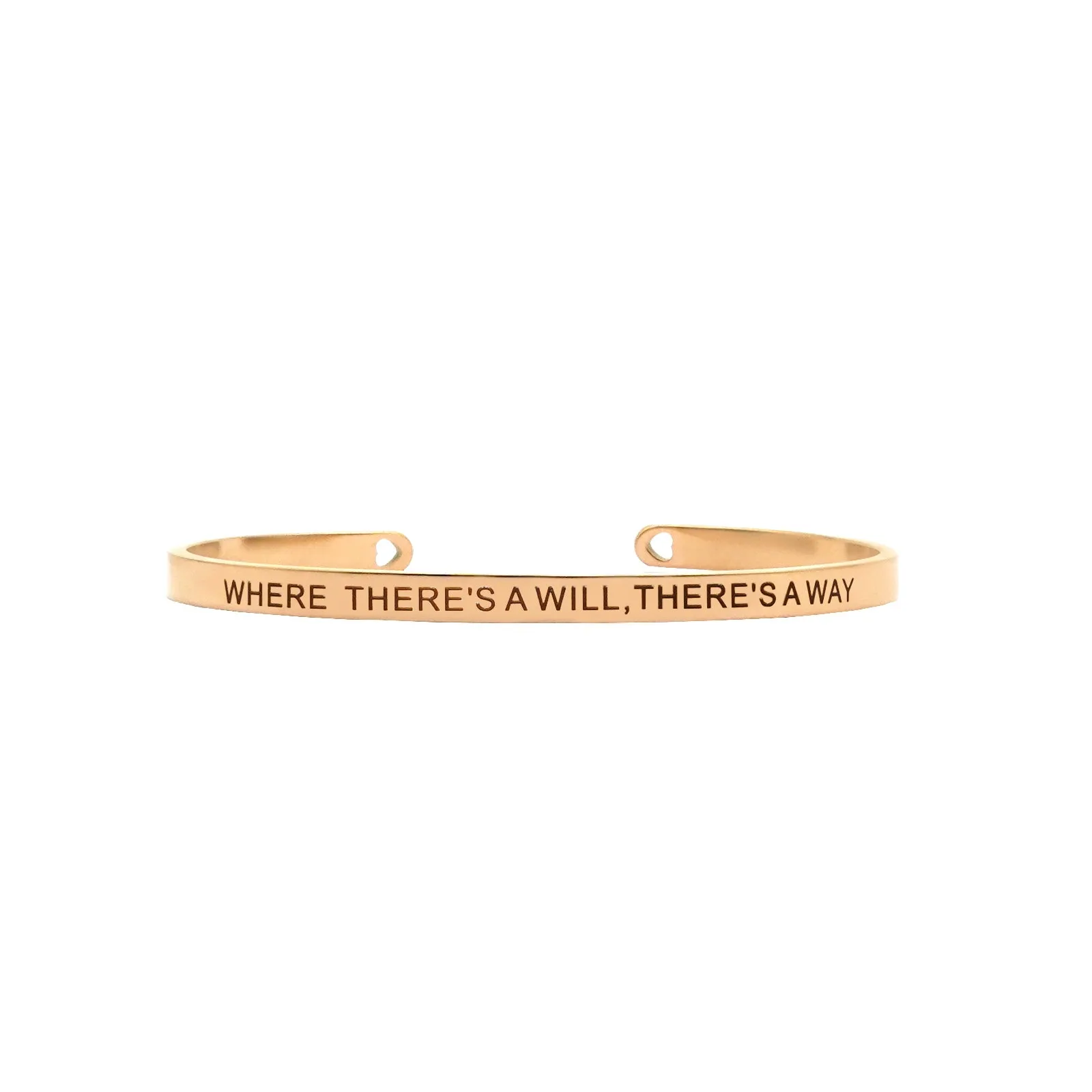 Where There's A Will, There's A Way Rose Gold Mantra Band